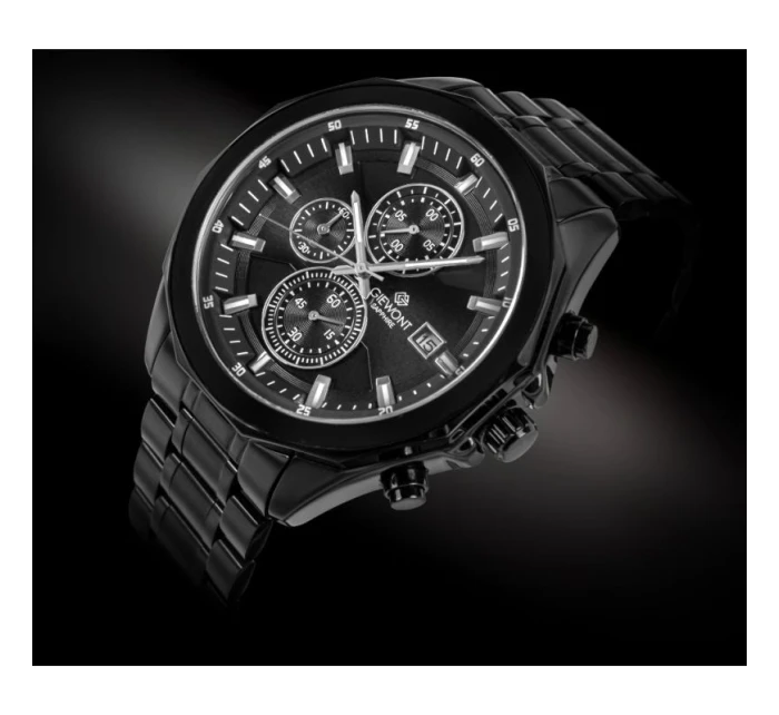Pánské hodinky Giewont Chronograph Sapphire Black GW7290-B1 Pánské hodinky Giewont Chronograph Sapphire Black GW7290-B1