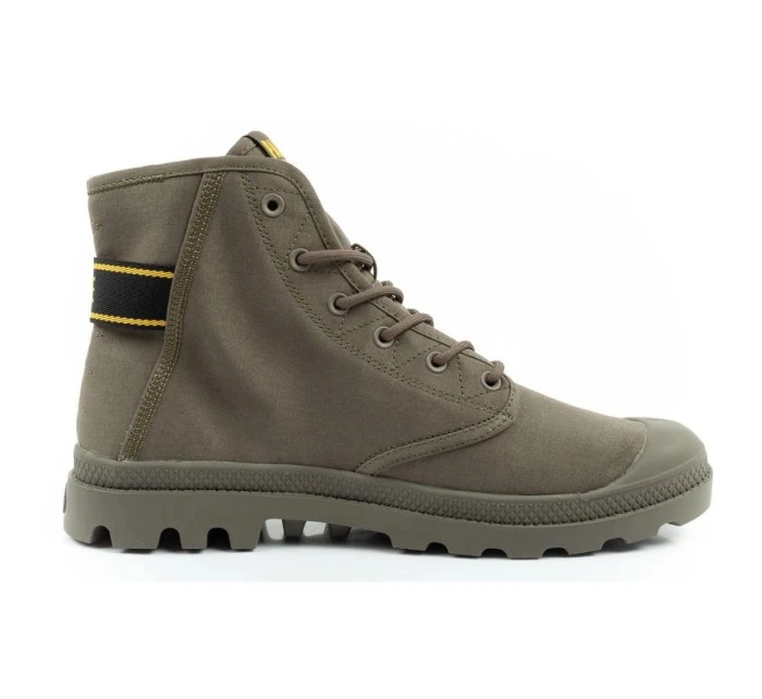 Palladium pánská sportovní obuv Pampa Hi Dare II kotníkové tenisky olivové barvy