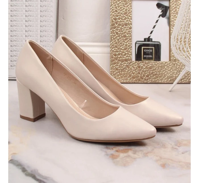 Sergio Leone W SK403C béžové perleťové lodičky na jehle Sergio Leone W SK403C béžové perleťové lodičky na jehle