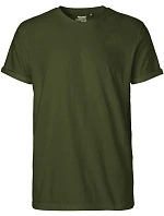 O Pánské bio tričko s ohrnutými rukávy military model 22504531 - Neutral O Pánské bio tričko s ohrnutými rukávy military model 22504531 - Neutral