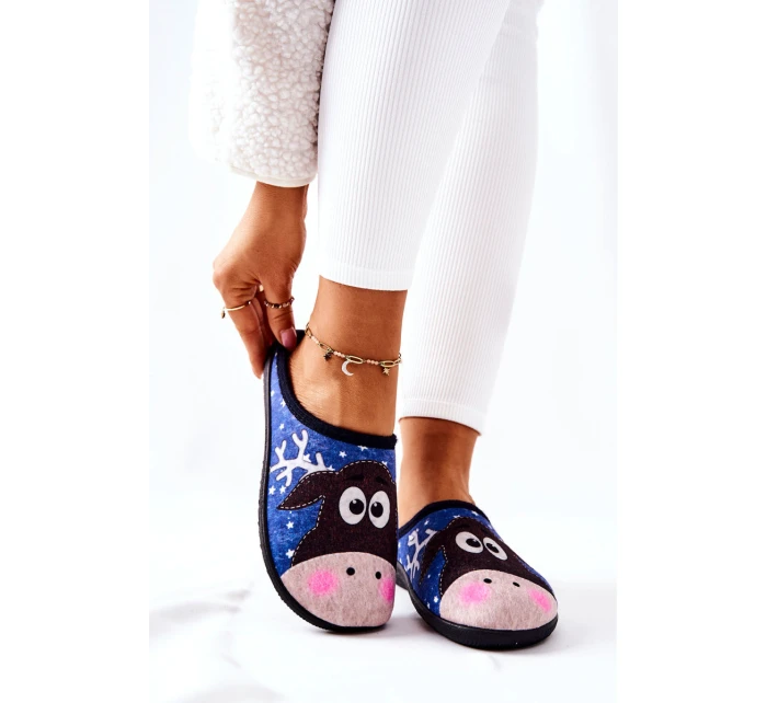 Hřejivé pantofle Model Modré model 21570624 - Boto