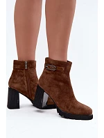 Zateplené kozačky z přírodního semiše Vinceza 91172 Camel