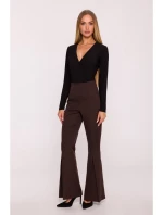 M874 Kalhoty s rozšířenými nohavicemi - hnědé