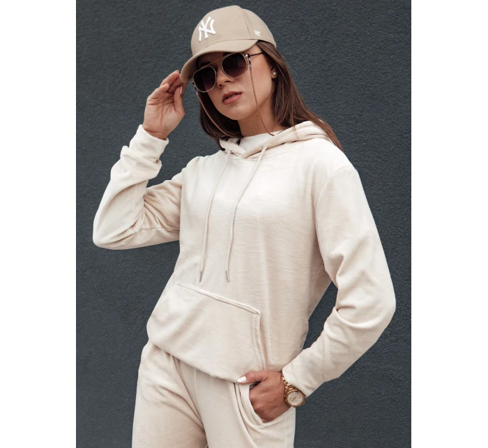 Dámský velurový komplet RELAX FIT ecru Dstreet model 21978652 - FashionStreet