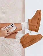 Dámské sněhule na platformě camel FashionStreet ZY1074