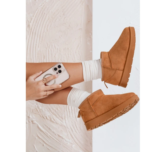 Dámské sněhule na platformě camel model 21992200 - Dstreet Dámské sněhule na platformě camel model 21992200 - Dstreet