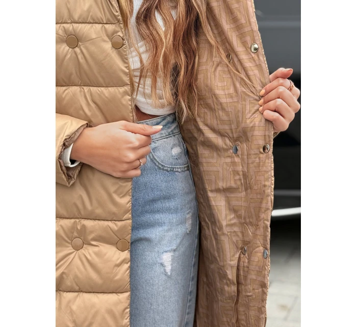 Dámský zimní kabát oboustranný velbloudí FashionStreet TY5480