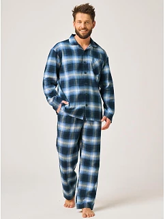 Pyžamo Key MNS 432 B26, délka/šířka 3XL–4XL, rozepínací
