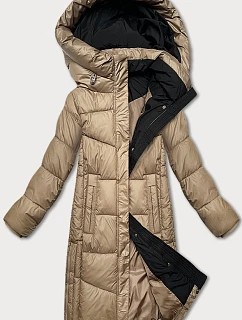 Dámská zimní bunda s kontrastní podšívkou Glakate beige (LU-238152#)