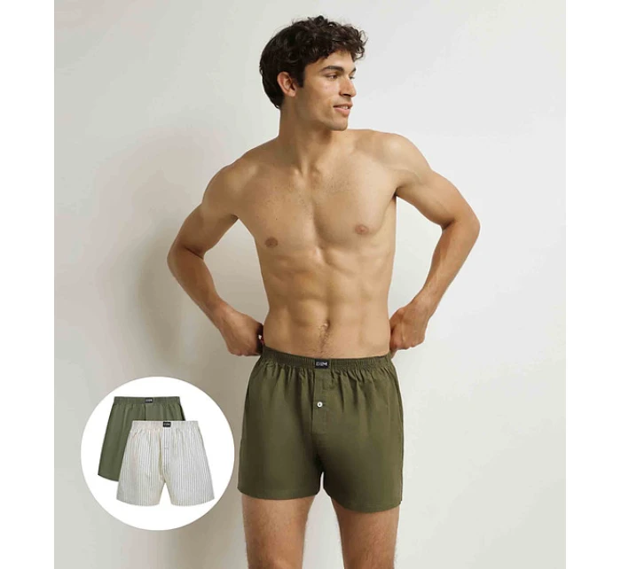 Pánské volné boxerky 2 ks COTTON STRETCH model 21339548 BOXER 2x šedá - DIM Pánské volné boxerky 2 ks COTTON STRETCH model 21339548 BOXER 2x šedá - DIM