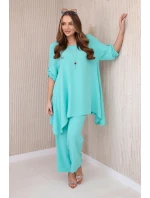 Sada halenky + kalhot s přívěskem mincovna Sada halenky + kalhot s přívěskem mincovna