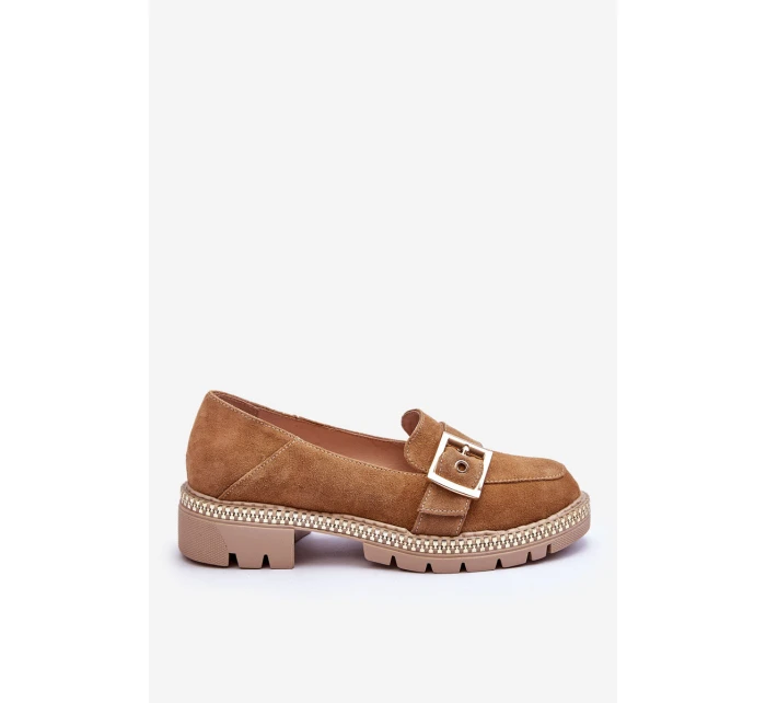 Módní semišové mokasíny tmavě béžové Eloisa Módní semišové mokasíny tmavě béžové Eloisa