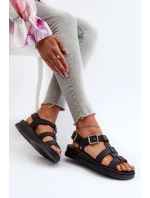 Vonné Hladké Dámské Sandály ZAXY NN285007 Černé