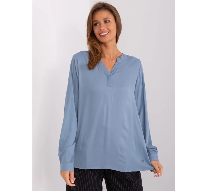 Halenka D73792M11081A šedá modrá