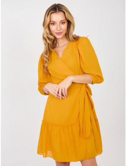 Šaty LK SK 508027.34P tmavě žluté Šaty LK SK 508027.34P tmavě žluté