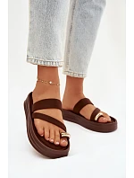 Dámské pantofle Farielle LS-170 hnědé - Bestelle