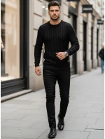 Pánský černý svetr model 21966314 - Dstreet Pánský černý svetr model 21966314 - Dstreet