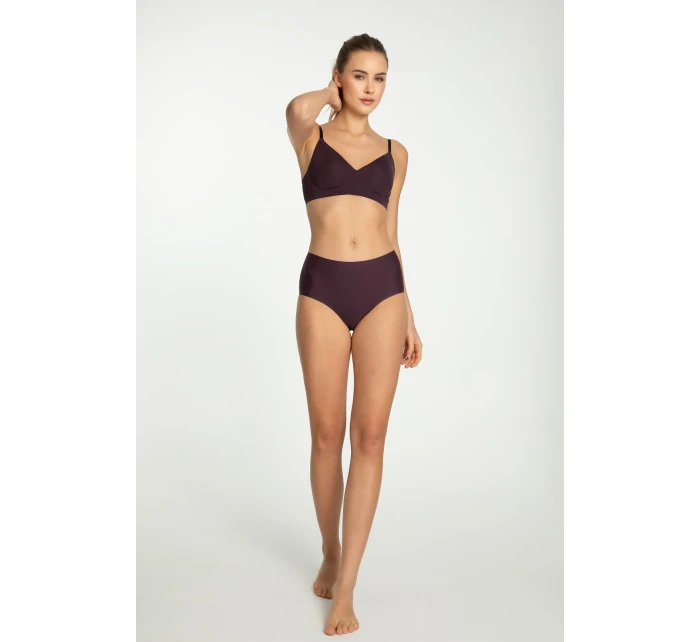 Julimex Tmavě švestkové jednoduché maxi kalhotky S-2XL