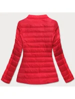 Červená prošívaná bunda s kulatým výstřihem model 16143411 - LHD Červená prošívaná bunda s kulatým výstřihem model 16143411 - LHD