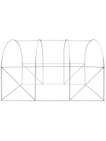 SKLENÍK ZAHRADNÍ TUNEL 200X300X200CM PE KONSTRUKCE BÍLÁ OCEL