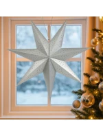 PAPÍROVÉ ZÁVĚSNÉ DEKORATIVNÍ HVĚZDY 75CM stříbrné dětské