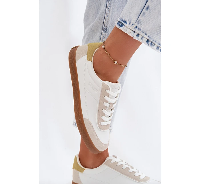 Dámské tenisky z eko kůže Big Star model 22069390 bílé - Big Star Shoes Dámské tenisky z eko kůže Big Star model 22069390 bílé - Big Star Shoes