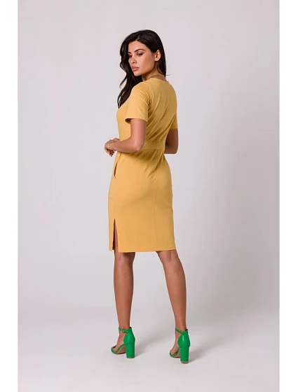 Bavlněné šaty s kapsami model 18407279 - BeWear Bavlněné šaty s kapsami model 18407279 - BeWear