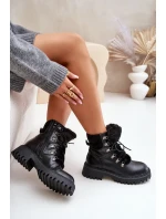 Zateplené Kotníkové Boty na Zip z Eko Kůže Černé Willatta