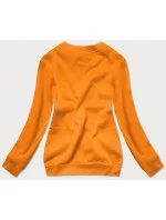Světle oranžová dámská tepláková mikina se stahovacími lemy model 17038507 - J.STYLE Světle oranžová dámská tepláková mikina se stahovacími lemy model 17038507 - J.STYLE