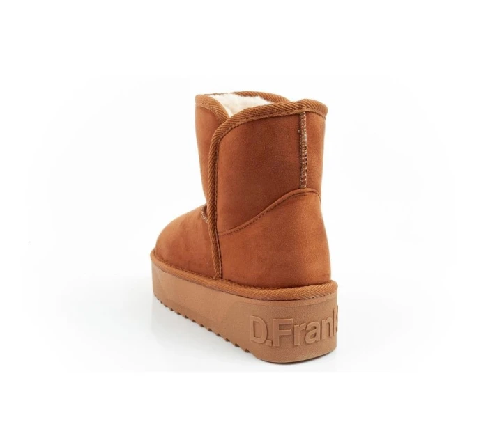 D.Franklin dámské sněhule zimní módní kožešinové zateplené boty hnědé dámské