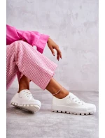 Módní lakované tenisky Big Star KK274045 Bílá Módní lakované tenisky Big Star KK274045 Bílá