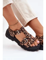 Dámské sandály z eko kůže s přezkami model 21699606 - Boto Dámské sandály z eko kůže s přezkami model 21699606 - Boto