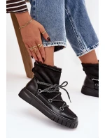 Dámské sněhule s šněrováním Černé model 21757757 - Boto Dámské sněhule s šněrováním Černé model 21757757 - Boto