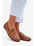 Mokasíny z přírodní kůže model 22074671 Camel - VINCEZA Mokasíny z přírodní kůže model 22074671 Camel - VINCEZA