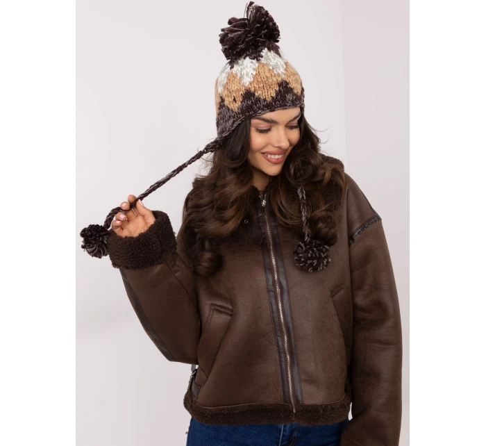 Czapka AT CZ model 20710276 brązowy - FPrice Czapka AT CZ model 20710276 brązowy - FPrice