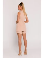 M776 Blejzr bez rukávů s jedním knoflíkem - béžový M776 Blejzr bez rukávů s jedním knoflíkem - béžový