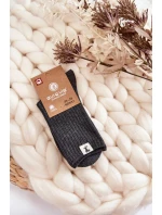 Dámské žebrované ponožky bez tlaku Tmavě šedá Dámské žebrované ponožky bez tlaku Tmavě šedá