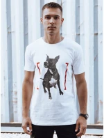 Pánské tričko s potiskem bílé Dstreet RX5608 Pánské tričko s potiskem bílé Dstreet RX5608