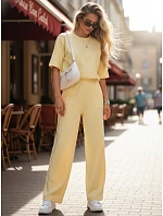 komplet damski z krótkim rękawem żółty model 22194542 - FashionStreet
