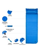 NILS CAMP NC4001 modrá samonafukovací karimatka s polštářkem - 3,8 cm NILS CAMP NC4001 modrá samonafukovací karimatka s polštářkem - 3,8 cm