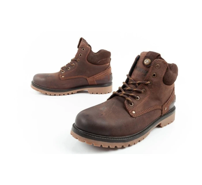 Wrangler Yuma pánské boty sobolí boty elegantní kožené boty tmavě hnědé