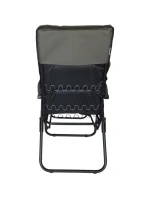 Zahradní křeslo s podnožkou 57x83x106CM šedozelené