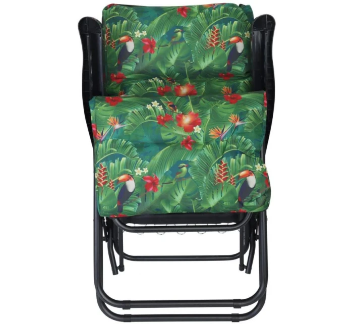 Zahradní křeslo s podnožkou 57x83x106CM FLOWER