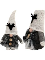 DEKORATIVNÍ TRPASLÍK 25CM S FLITRY ŠEDÁ DÍVKA