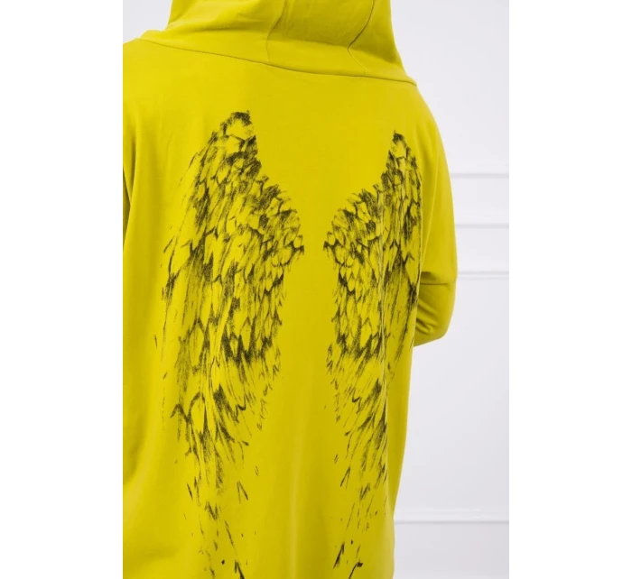 Mikina s potiskem křídla kiwi