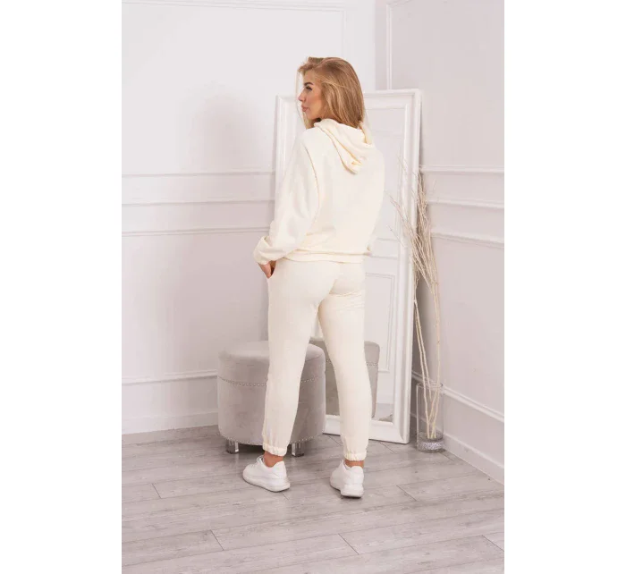 Tepláková souprava s kapucí ecru Tepláková souprava s kapucí ecru