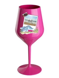 Personalizovaná nerozbitná sklenice s polaroidem z dovolené