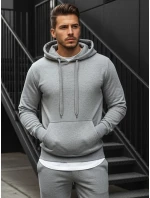 Pánská mikina s kapucí šedá BX3646