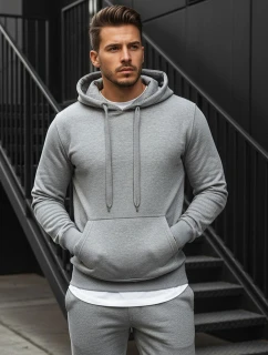 Pánská mikina s kapucí šedá BX3646