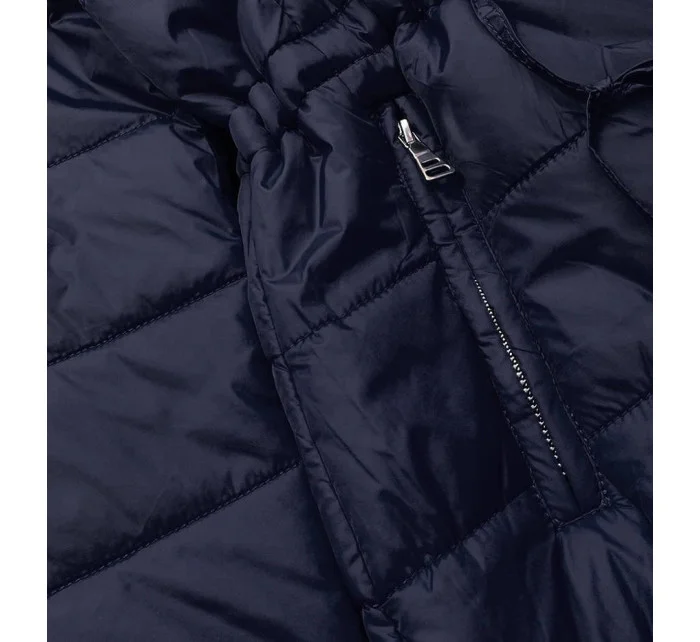 Tmavě oboustranná dámská bunda model 15798339 - MHM Tmavě oboustranná dámská bunda model 15798339 - MHM